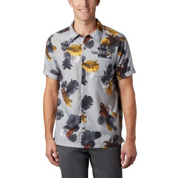 Columbia Outdoor Elements Short Sleeve Print, Camisa Grises Para Hombre | 214805-CDK